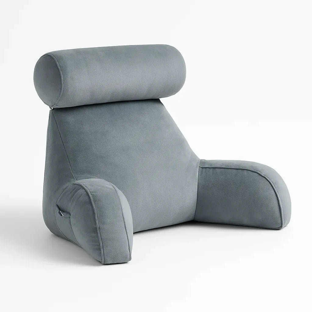 Coussin De Lecture Gris Clair - Luxe Confort
