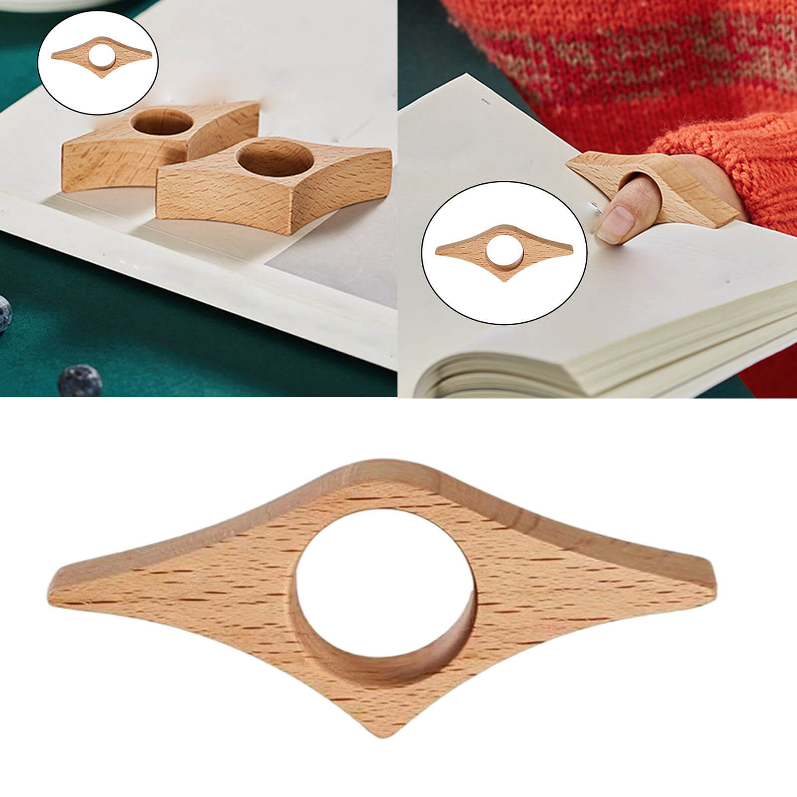 Bague Élégante De Lecture En Bois