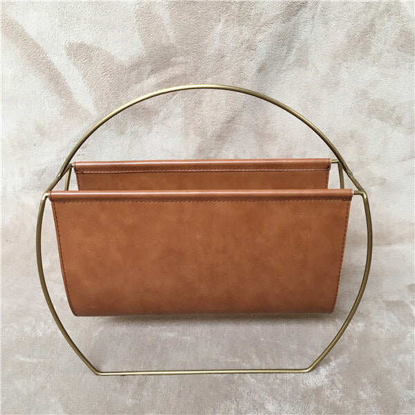 Porte-Revue En Cuir d'Élégance