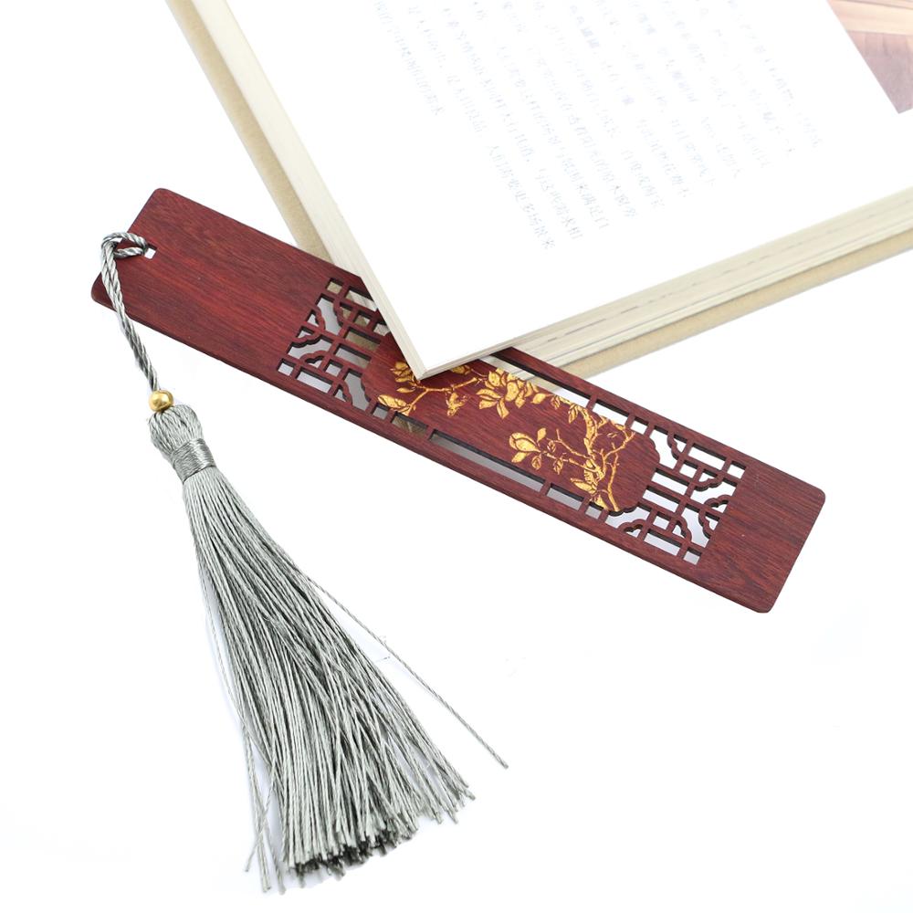 Élégant Marque-Page Chinois En Bois Authentique