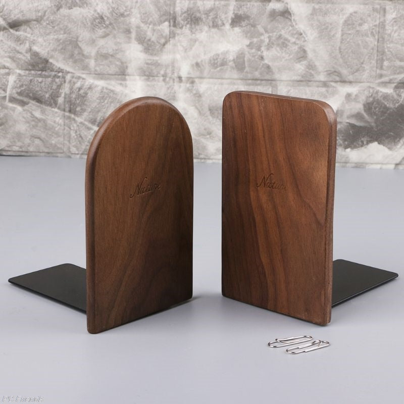 Serre-Livre Carré en Bois Élégance