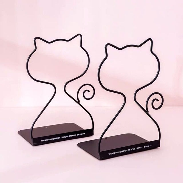 Serre-Livres Chat Élégance