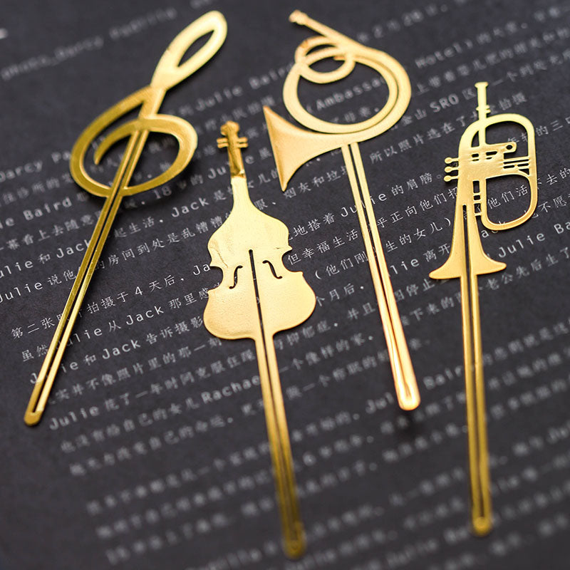 Marque-Page En Métal Élégant Pour Amateurs De Musique