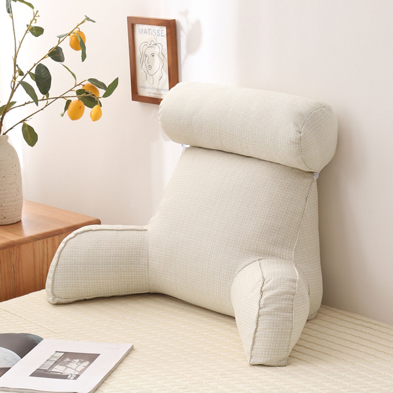Coussin Blanc de Lecture Privilège