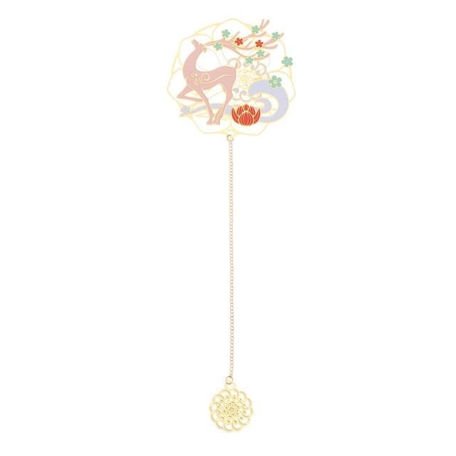 Marque-Page Élégant Rond avec Motif Cerf
