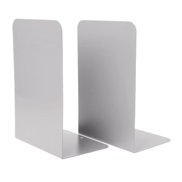 Serre-Livre Distinctif en Métal Gris