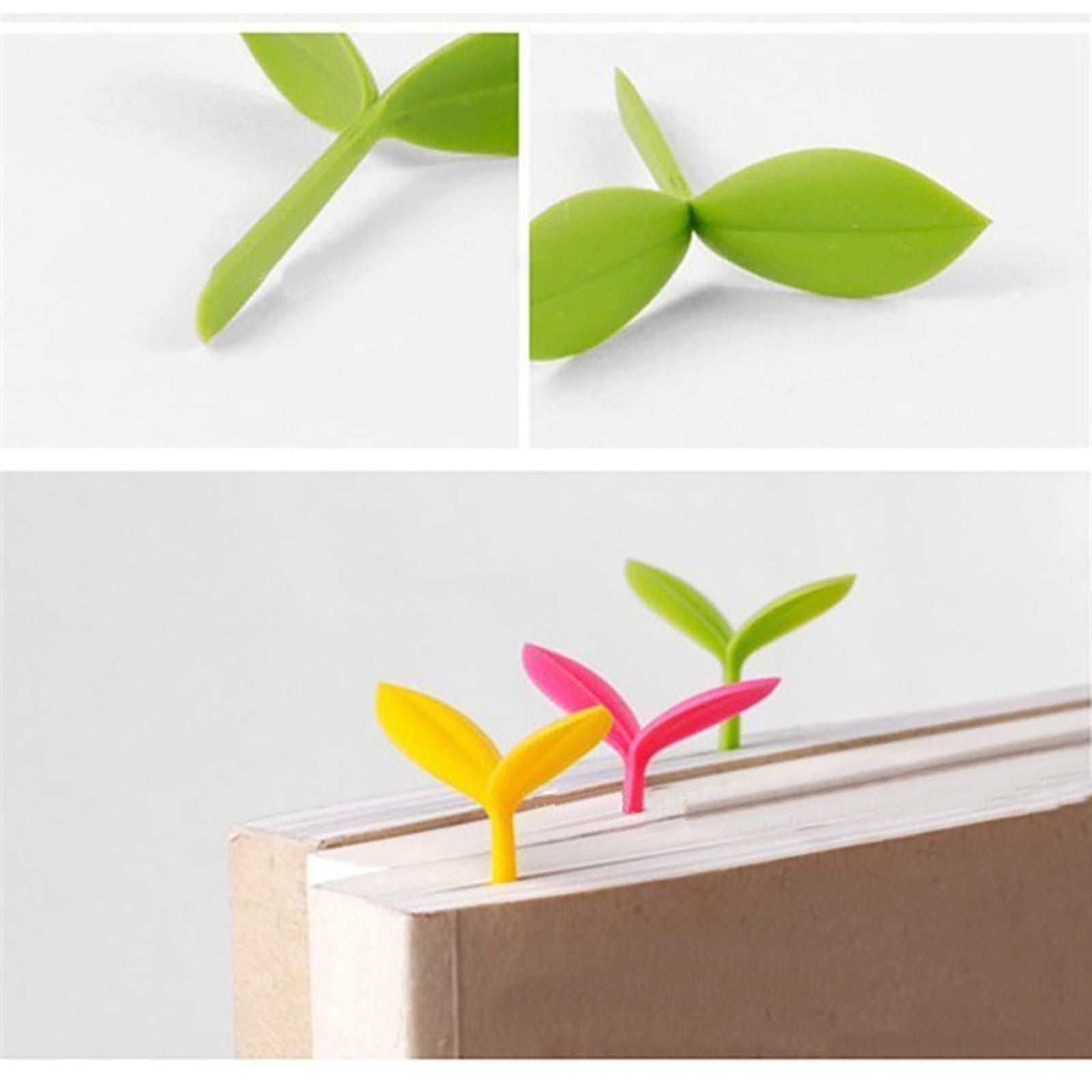 Marque-Page Élégance Feuille Rose
