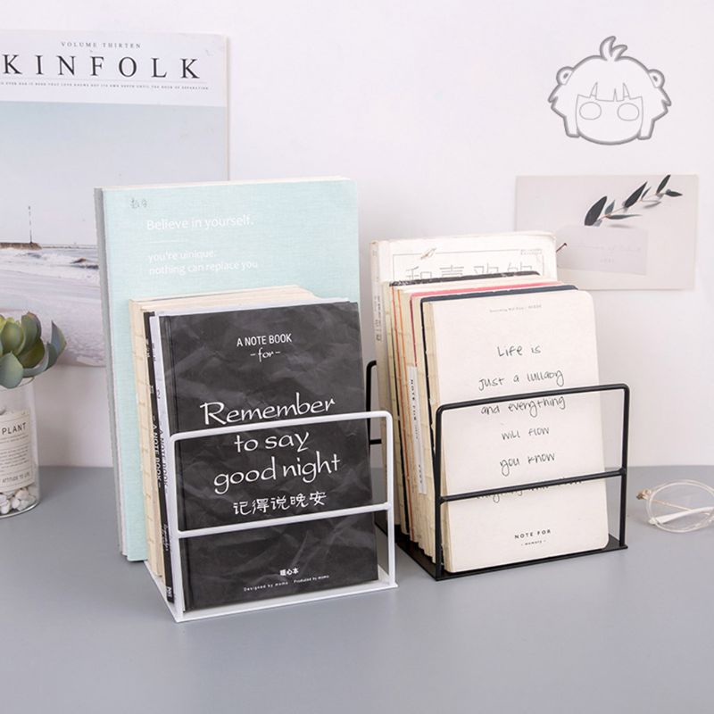Serre-Livre Élégant De Bureau Blanc