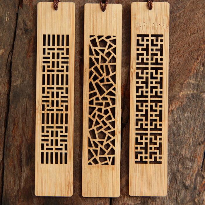 Marque-Pages En Bois Élégance Géométrique