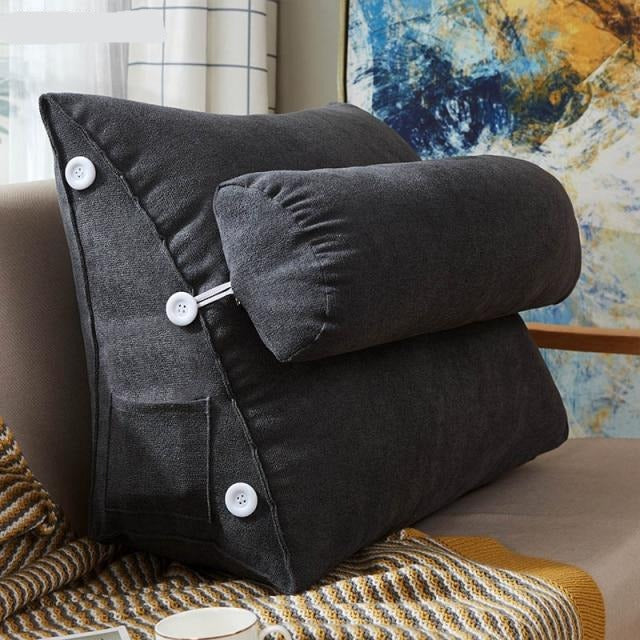 Coussin Triangulaire Élégant Noir