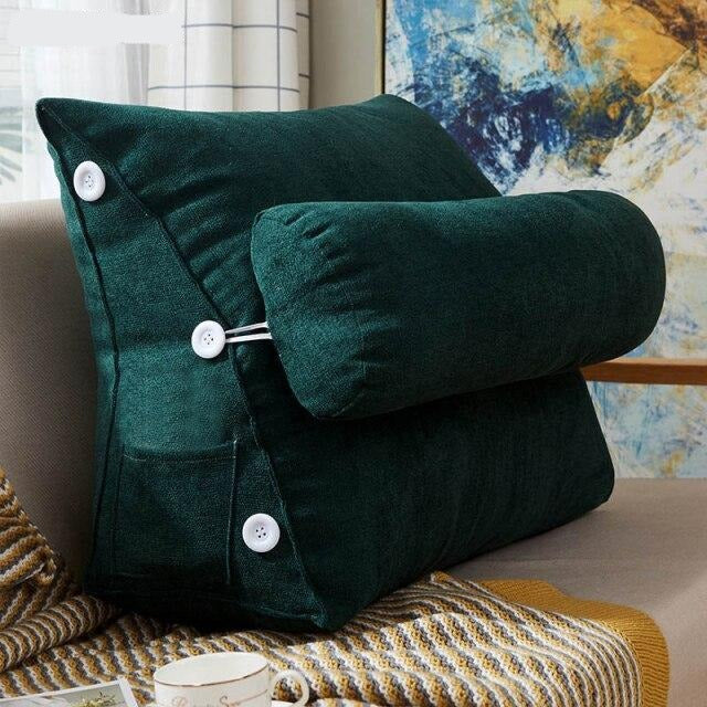 Coussin Triangulaire Vert Éclatant