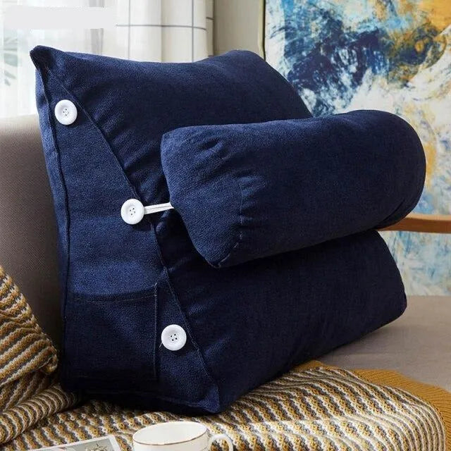 Coussin Triangulaire Élégant Bleu Marine