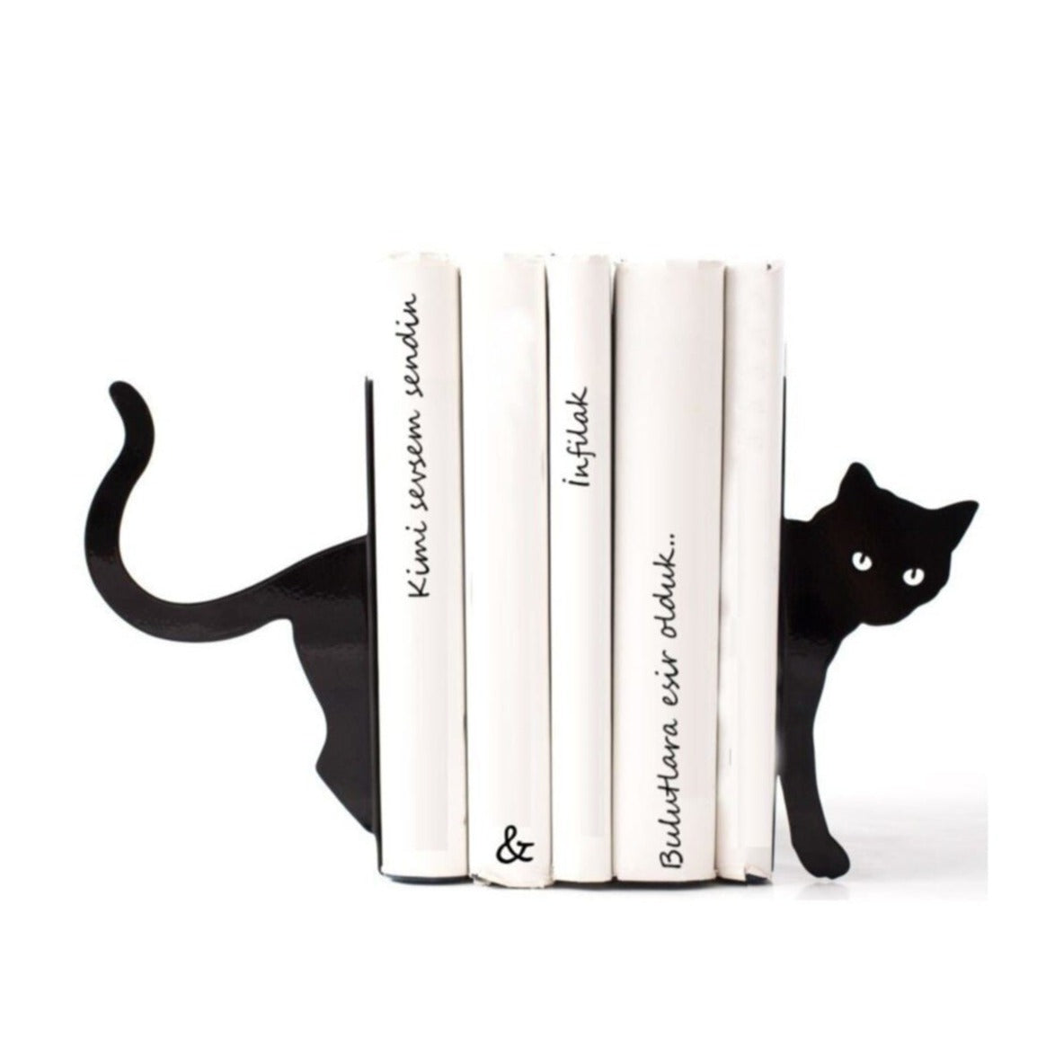 Serre-Livre Chat Réaliste Élégant
