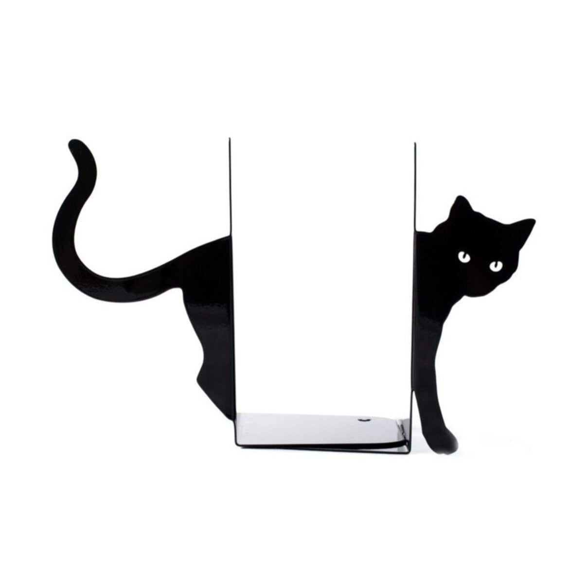 Serre-Livre Chat Réaliste Élégant