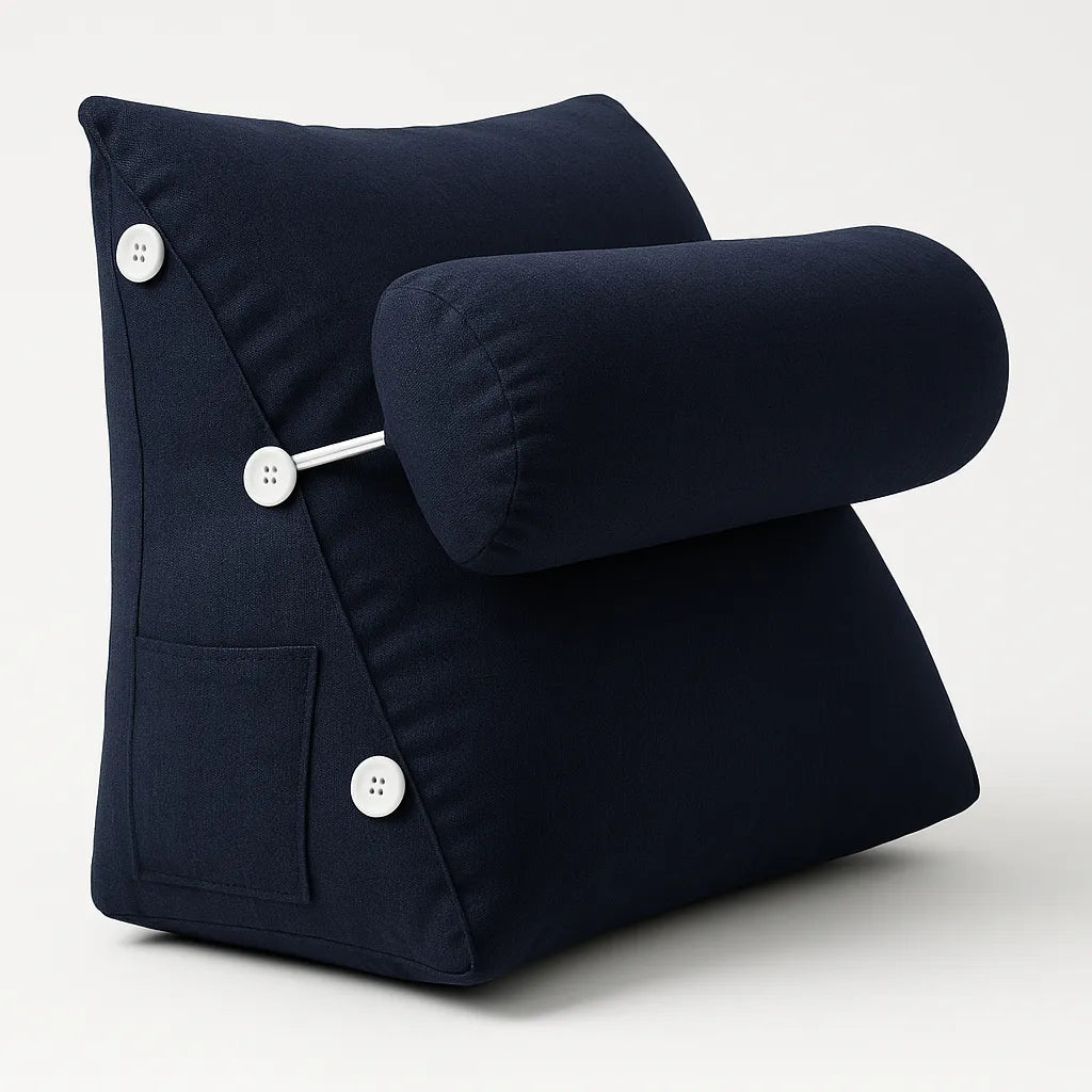 Coussin Triangulaire Élégant Bleu Marine