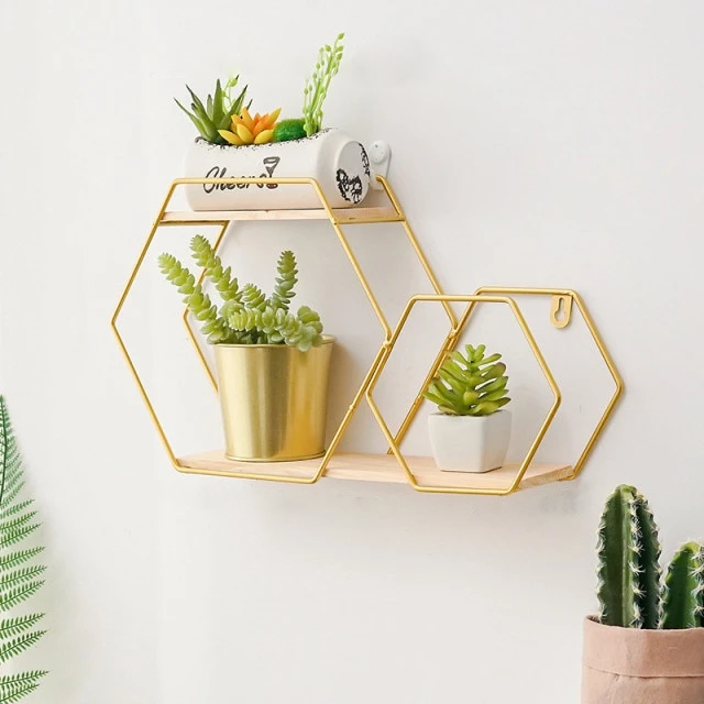 Étagère À Livre Design Hexagone